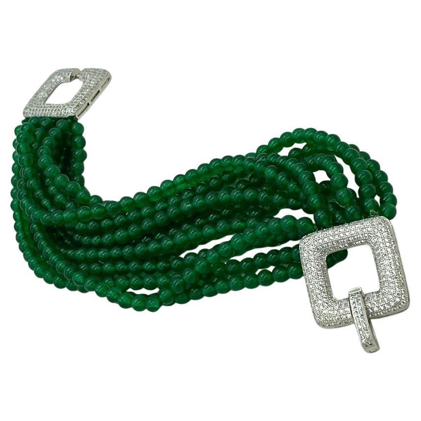 Bracelet multibrins avec fermoir de style Art déco Neuf - En vente à Atlanta, GA