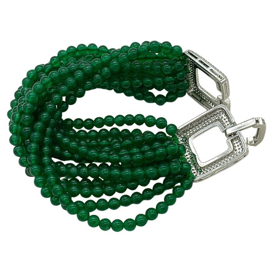 Bracelet multibrins avec fermoir de style Art déco en vente 1