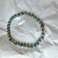 Jade Necklace 16" Guatemalan Jadeite Jade Untreated