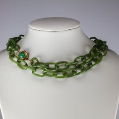 Jade Necklace Hand Carved Chain from One Piece of Stone, circa 1935
