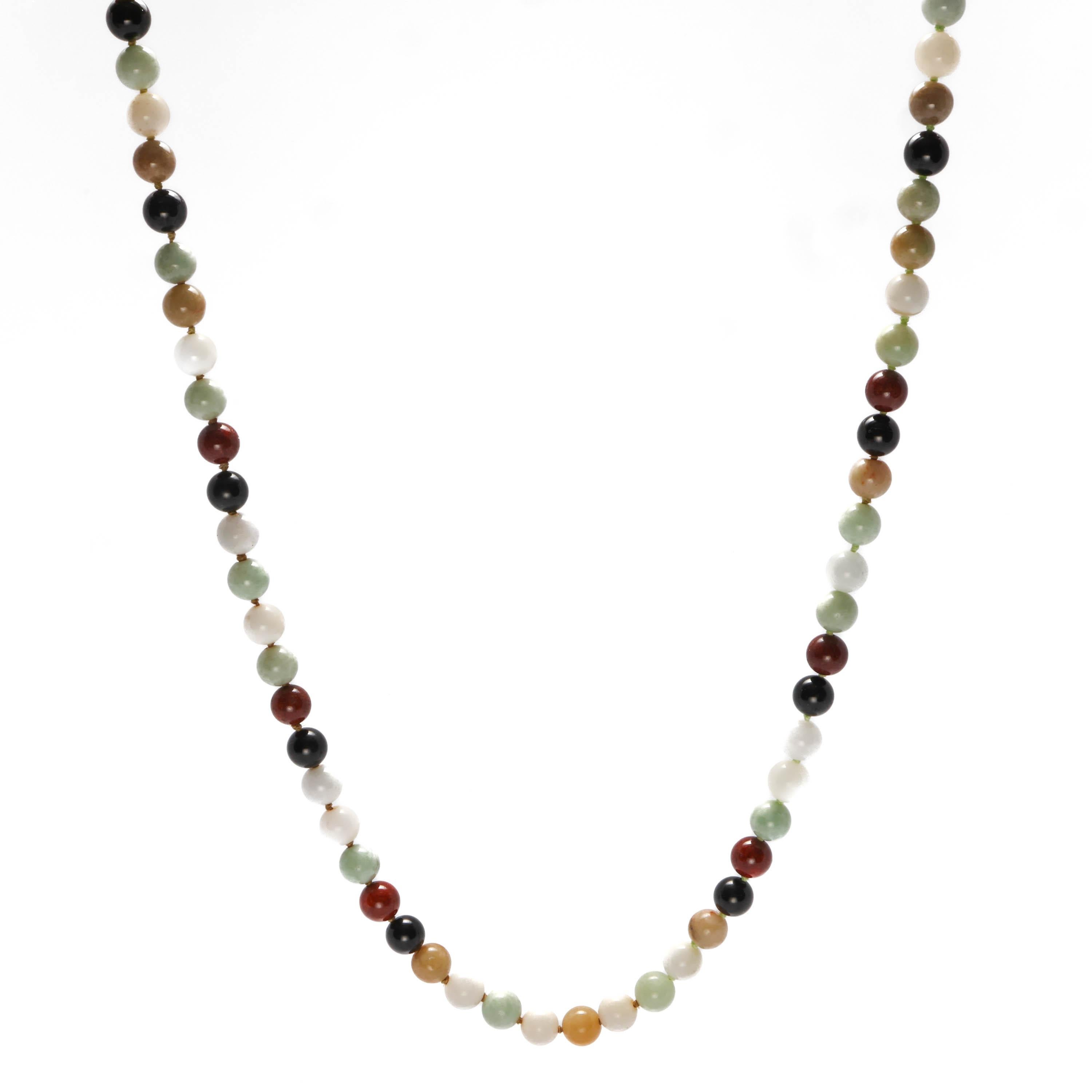 multi color jade necklace