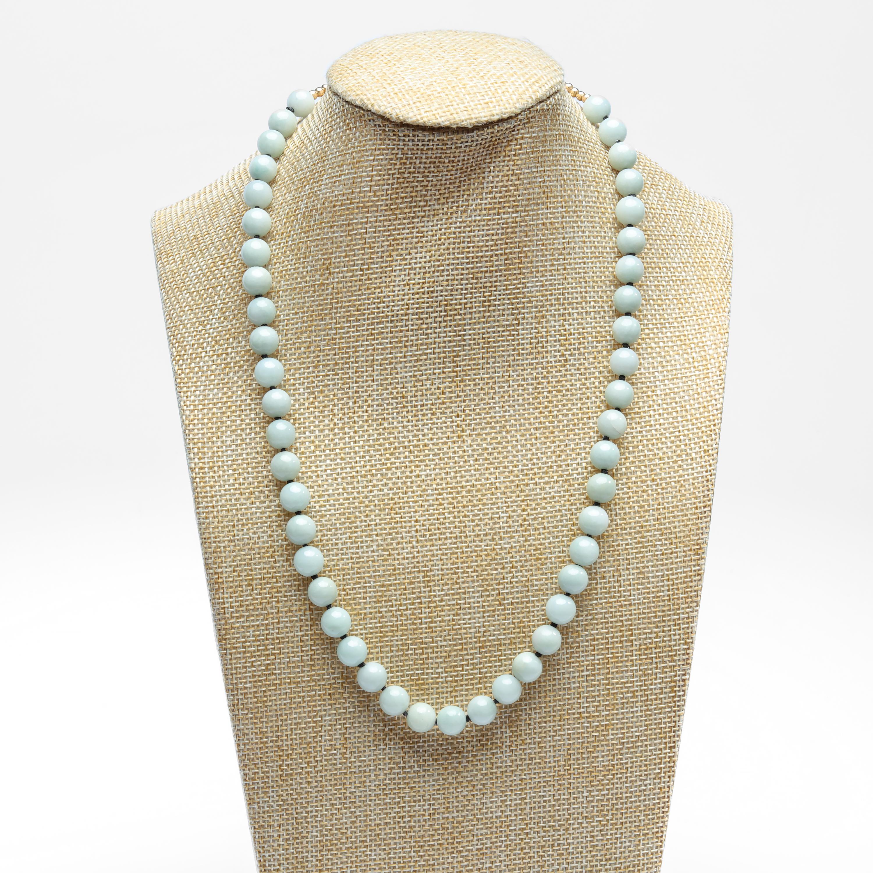 Jade Necklace of Soft Bluish-Green Jadeite is Unexpectedly Sublime 4