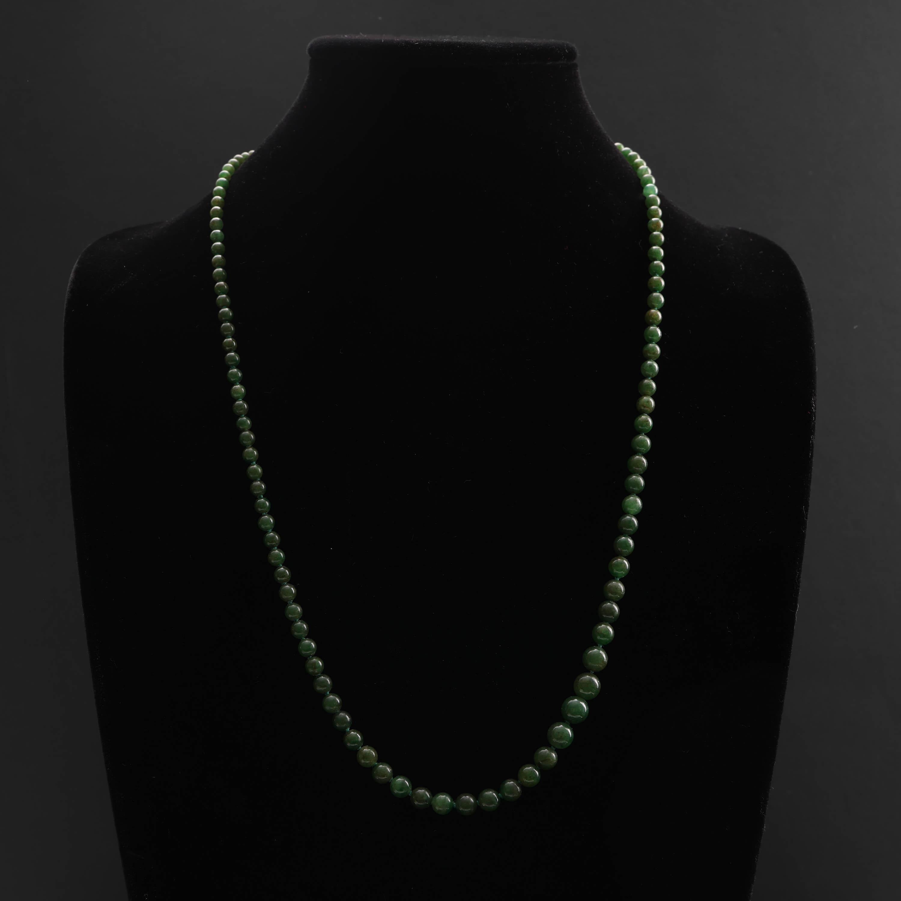 Women's or Men's Jade Necklace Old School 