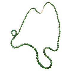 Mayan Imperial Jade and Gold Necklace at 1stDibs
