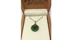 Jade Necklace Sterling Silver