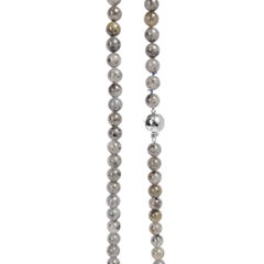 Jade Necklace Translucent Salt & Pepper, New, Certified Untreated 28"