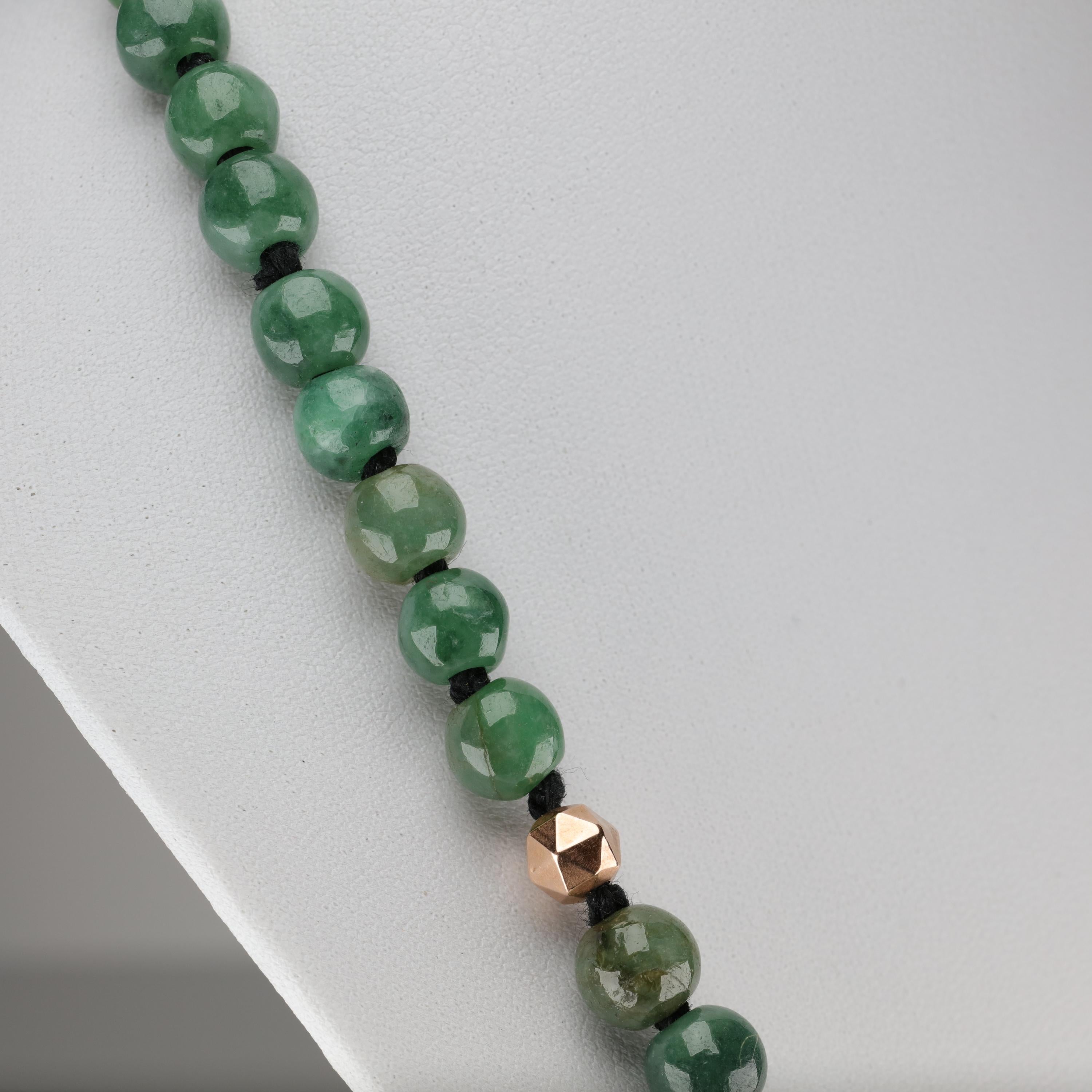 Jade Necklace Untreated Handmade Ruggedly Unique 5