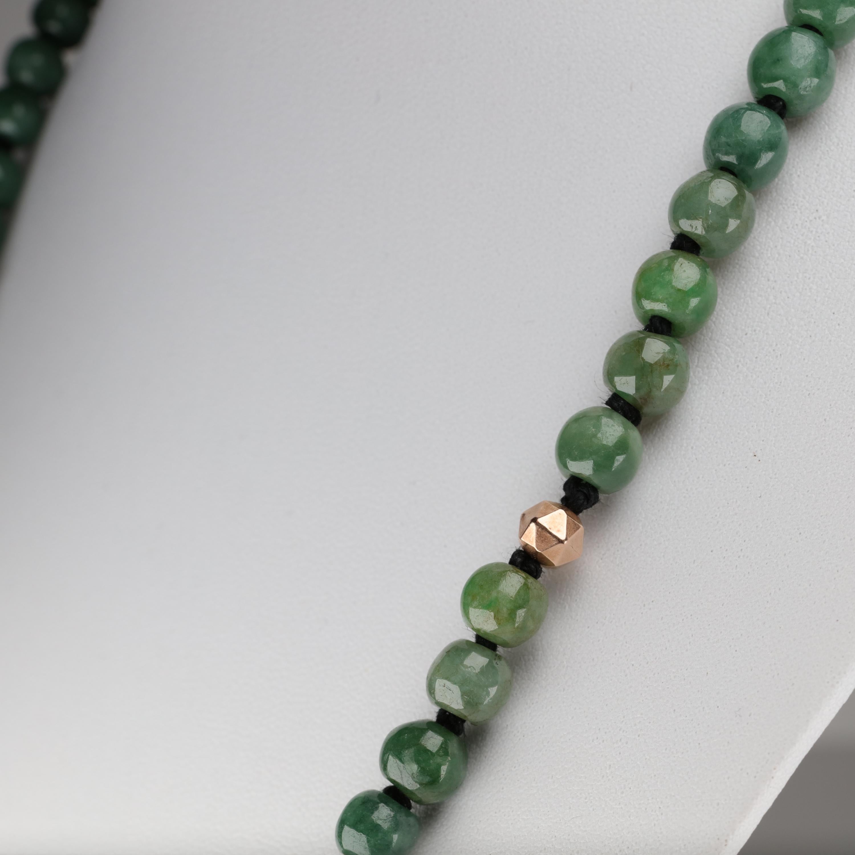 Jade Necklace Untreated Handmade Ruggedly Unique 6