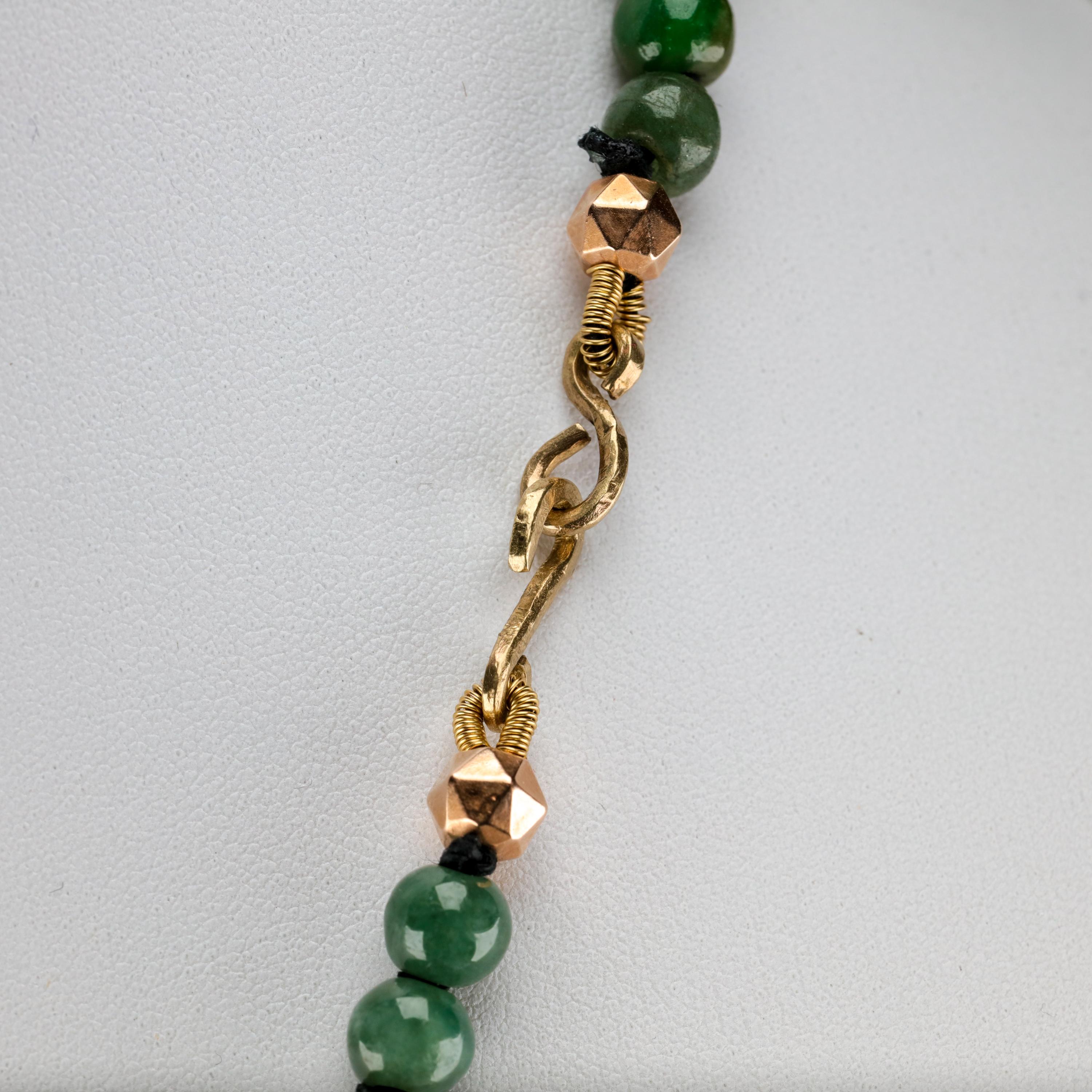 Jade Necklace Untreated Handmade Ruggedly Unique 7