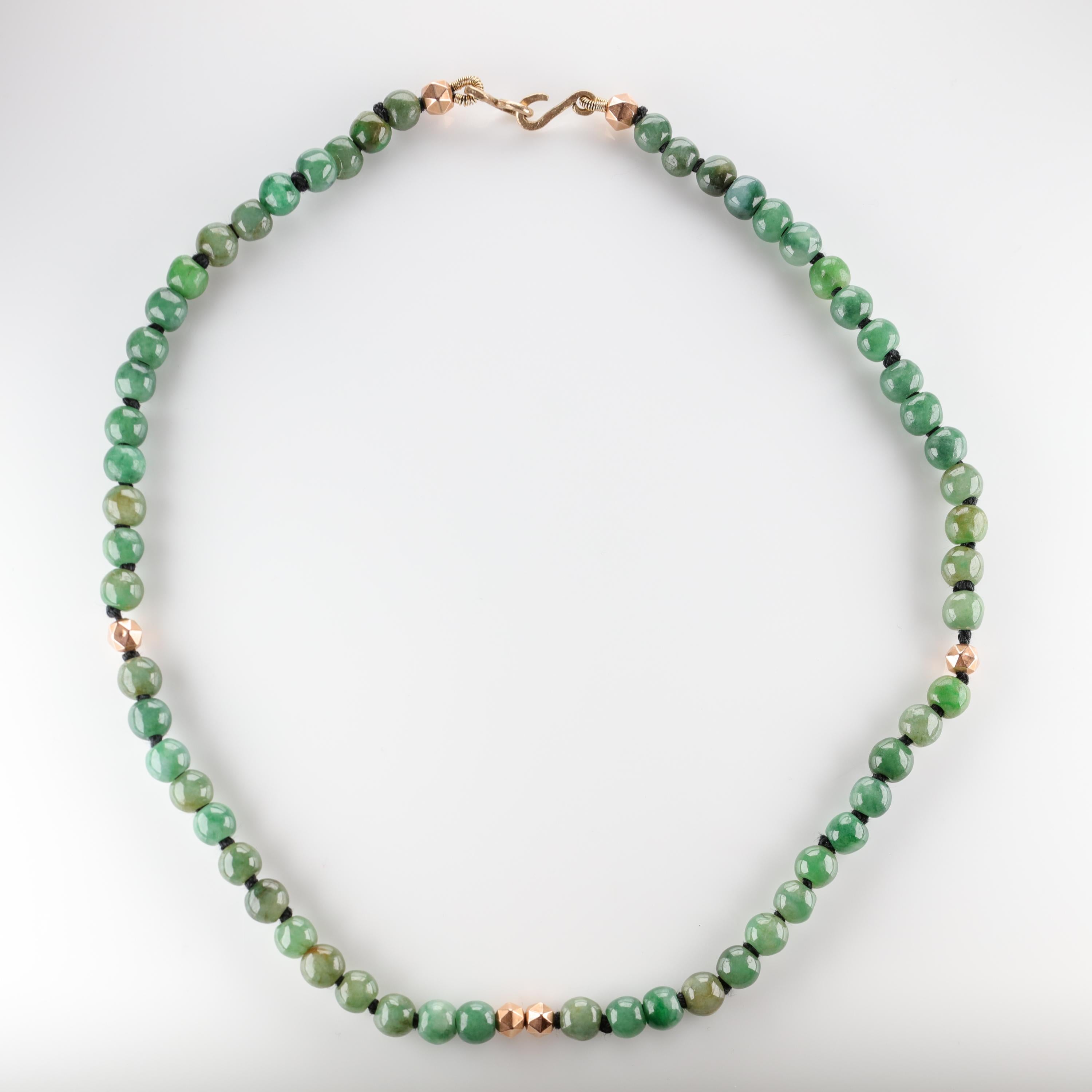 Jade Necklace Untreated Handmade Ruggedly Unique 8