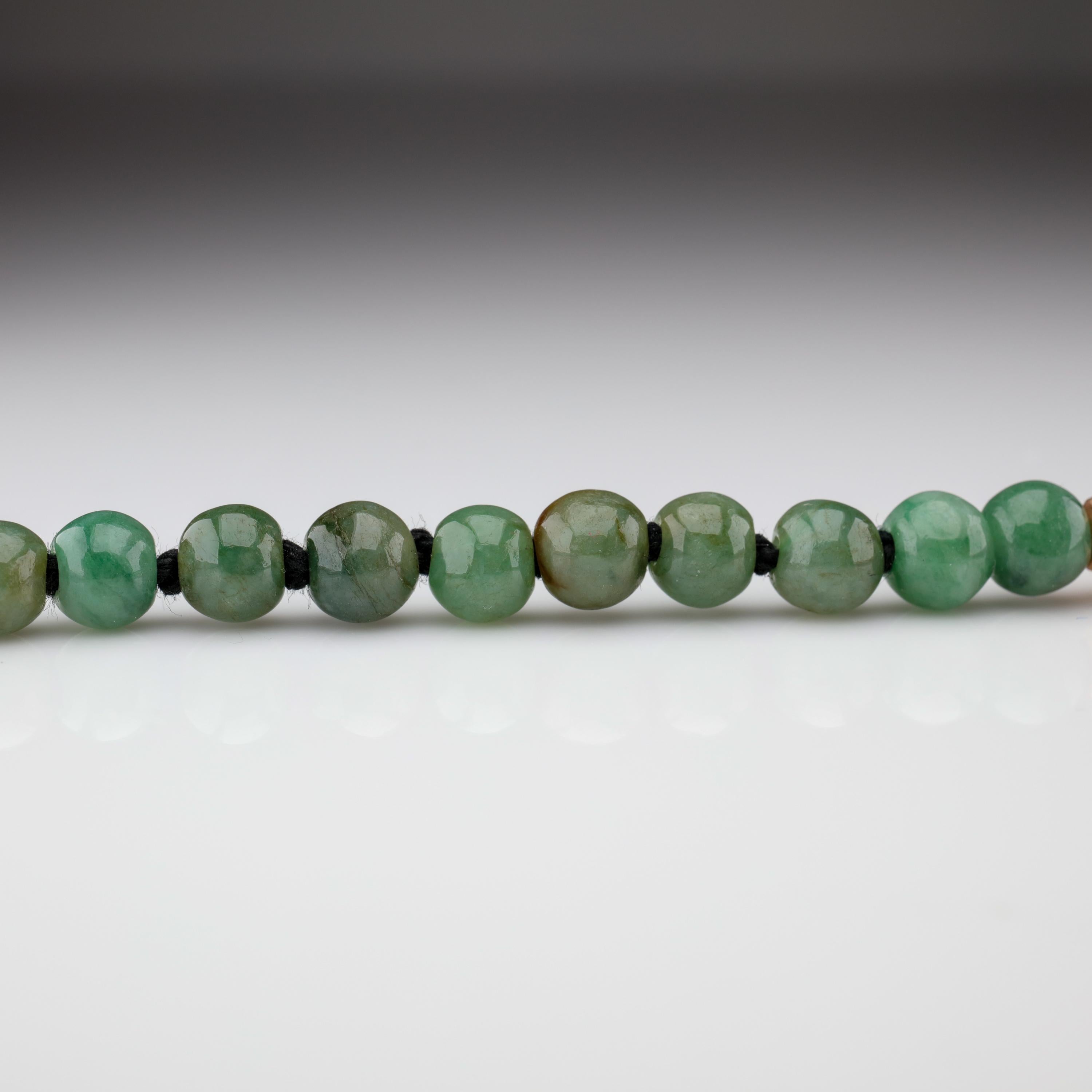 Women's or Men's Jade Necklace Untreated Handmade Ruggedly Unique