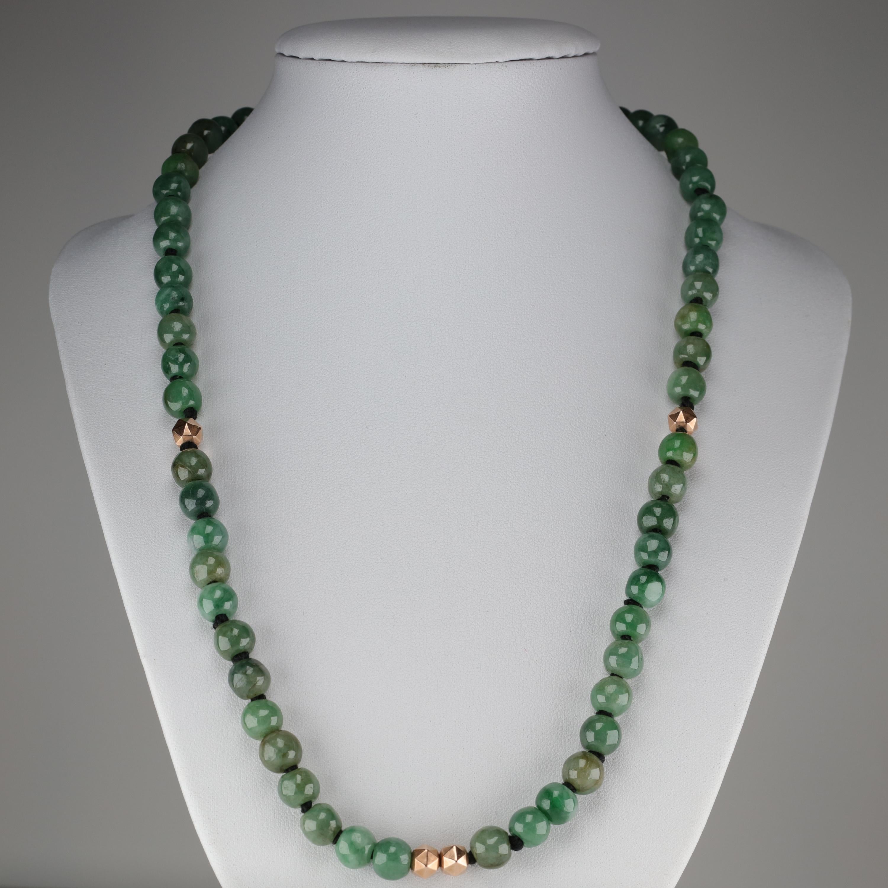 Jade Necklace Untreated Handmade Ruggedly Unique 4