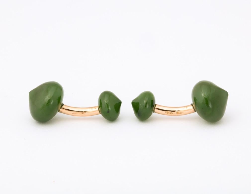 Jade Onion Dome Double Sided Cufflinks by Michael Kanners 6