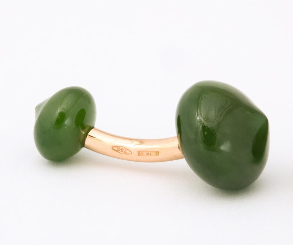 Jade Onion Dome Double Sided Cufflinks by Michael Kanners 7