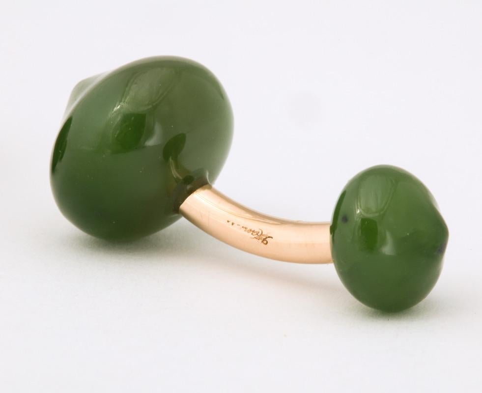 Jade Onion Dome Double Sided Cufflinks by Michael Kanners 8