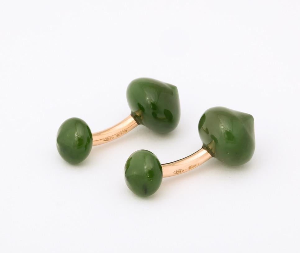 Jade Onion Dome Double Sided Cufflinks by Michael Kanners 4