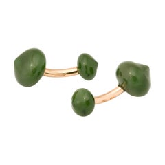 Jade Onion Dome Double Sided Cufflinks by Michael Kanners