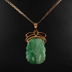 Jade Pendant Apple Green Certified Untreated European