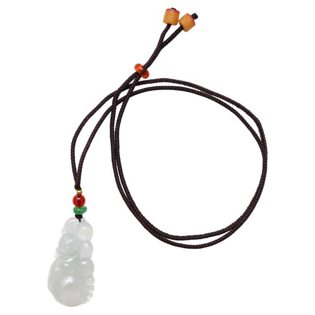 Jade Pendant Red Jadeite Lock and Key Certified Untreated For Sale at ...