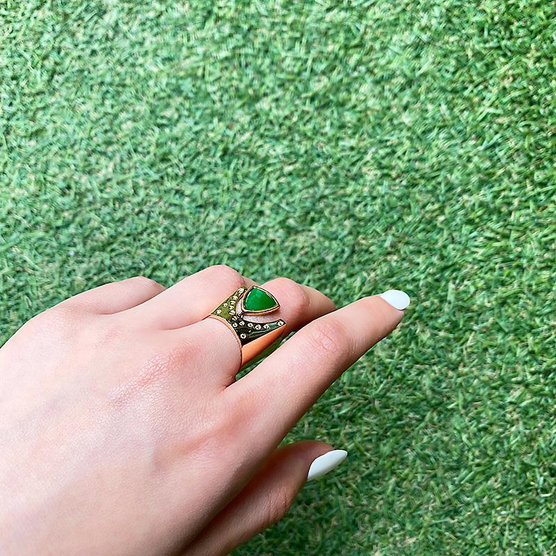 For Sale:  Jade Radiance ring of SOONHEE (Size 44.2~62.7) 8