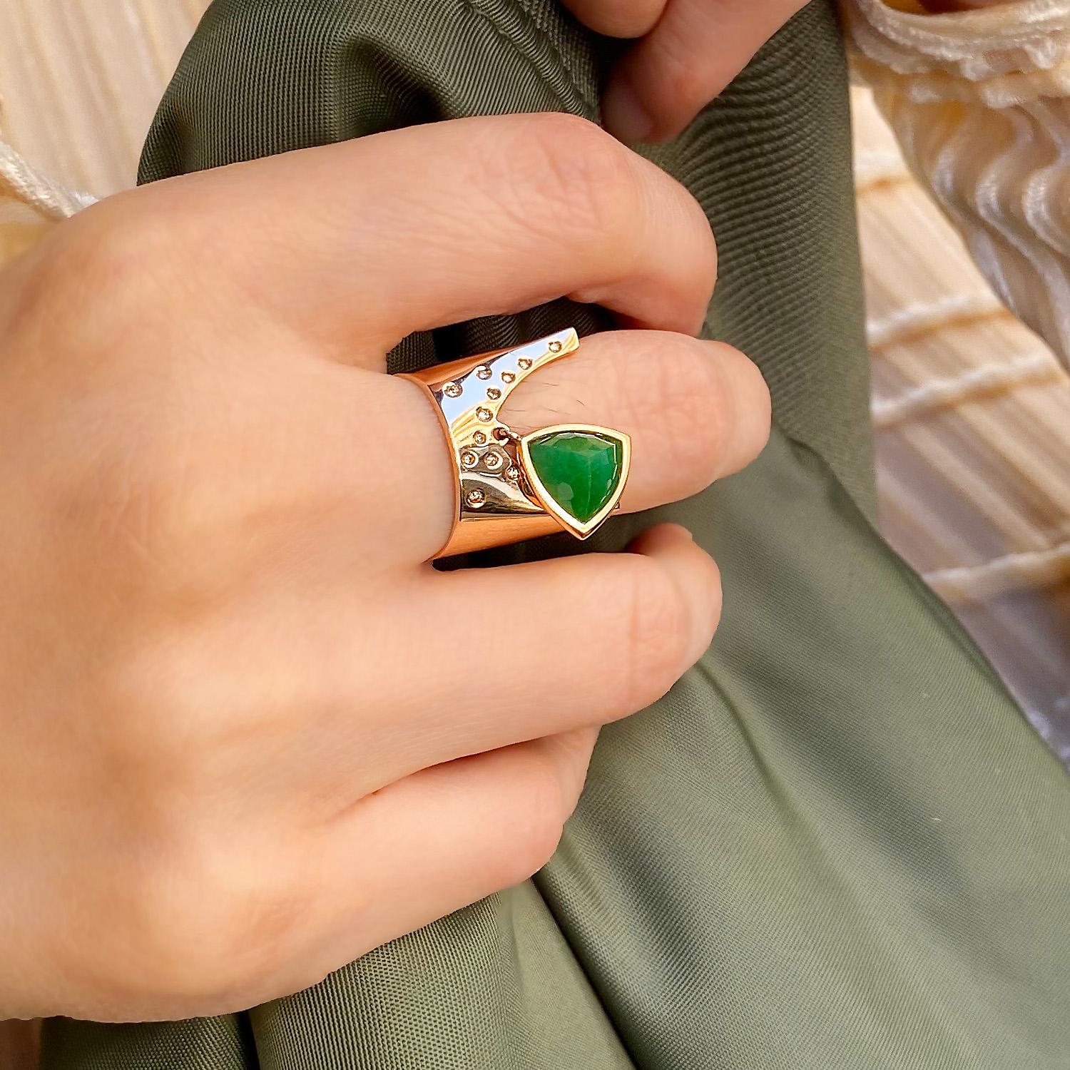For Sale:  Jade Radiance ring of SOONHEE (Size 44.2~62.7) 9
