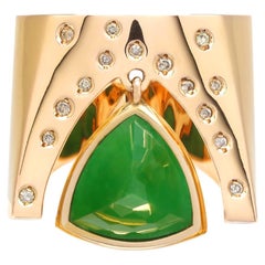 Anello di giada Radiance di SOONHEE (misura 44,2~62,7)