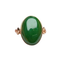 Jade Ring 18 Karat Rose Gold Ring