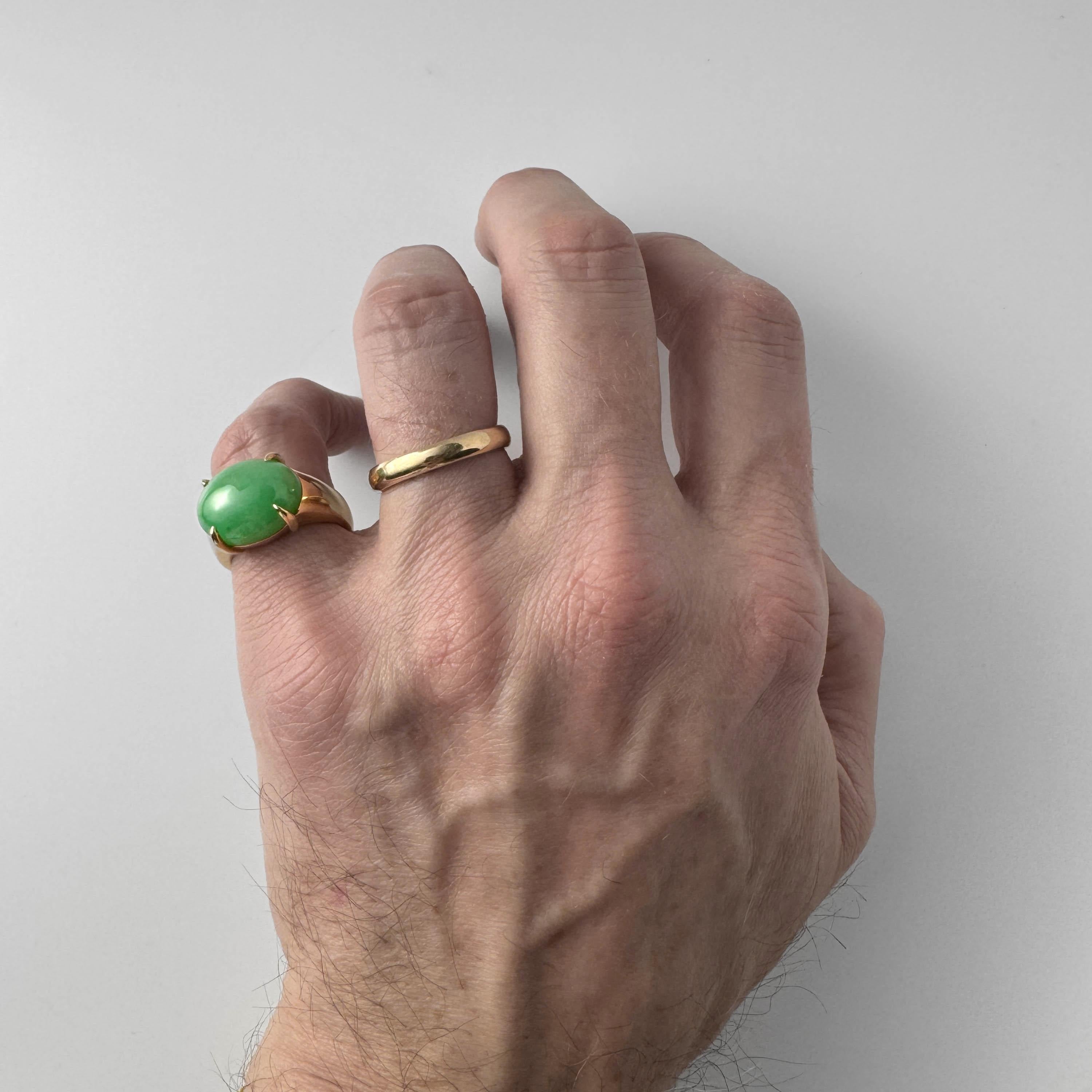 Jade-Ring Apfelgrüner Jadeit Seltener Gump's Icon 7