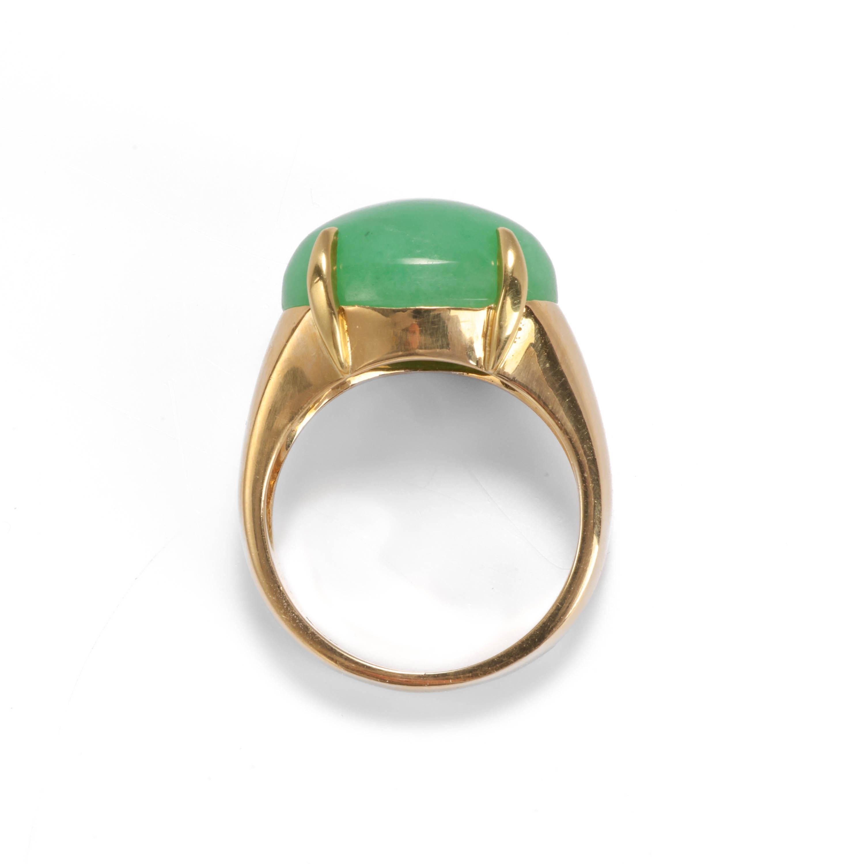 Jade-Ring Apfelgrüner Jadeit Seltener Gump's Icon 2
