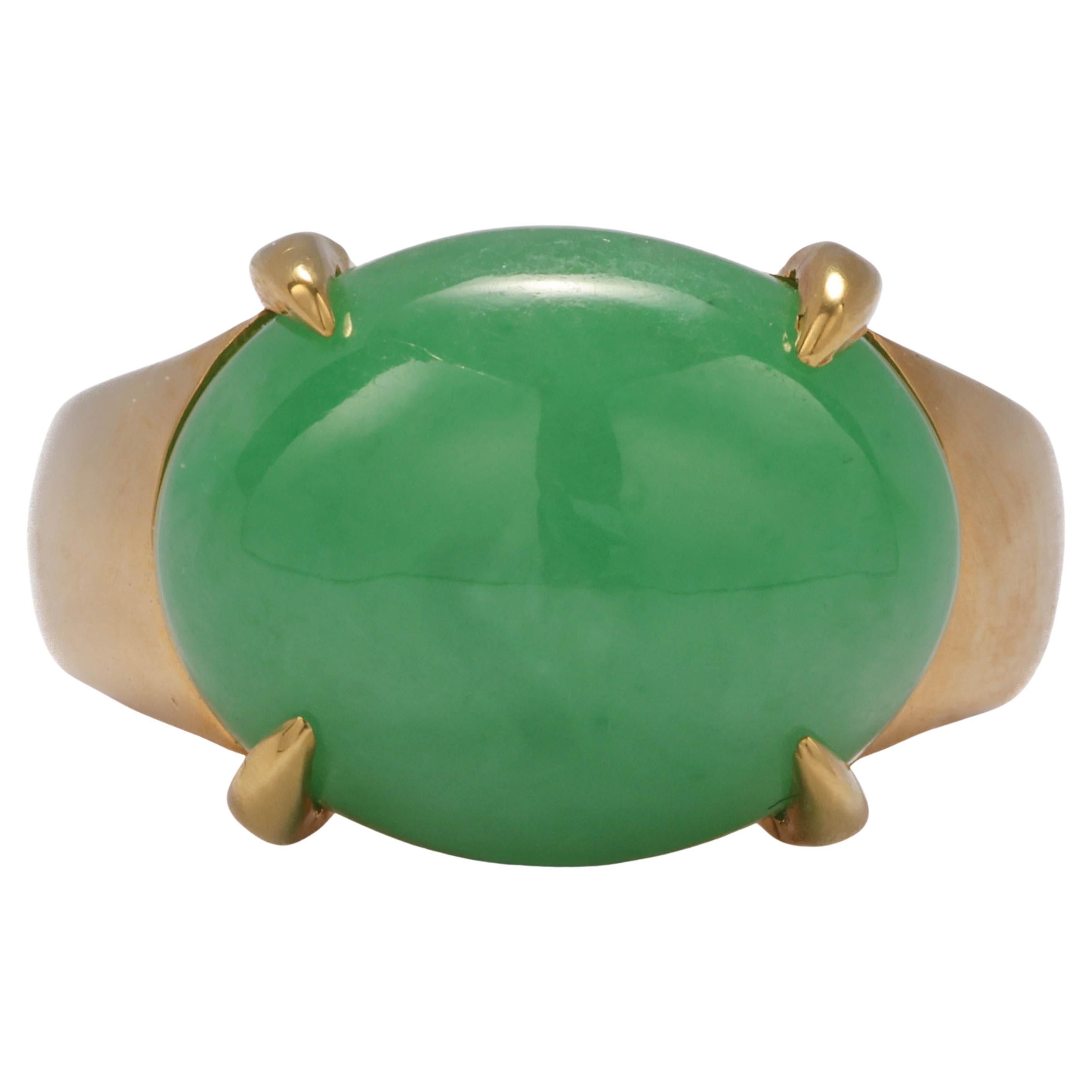 Jade Ring Apple Green Jadeite Rare Gump's Icon