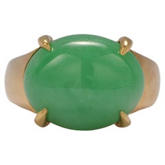 Vintage Jade Ring Apple Green Jadeite Rare Gump's Icon