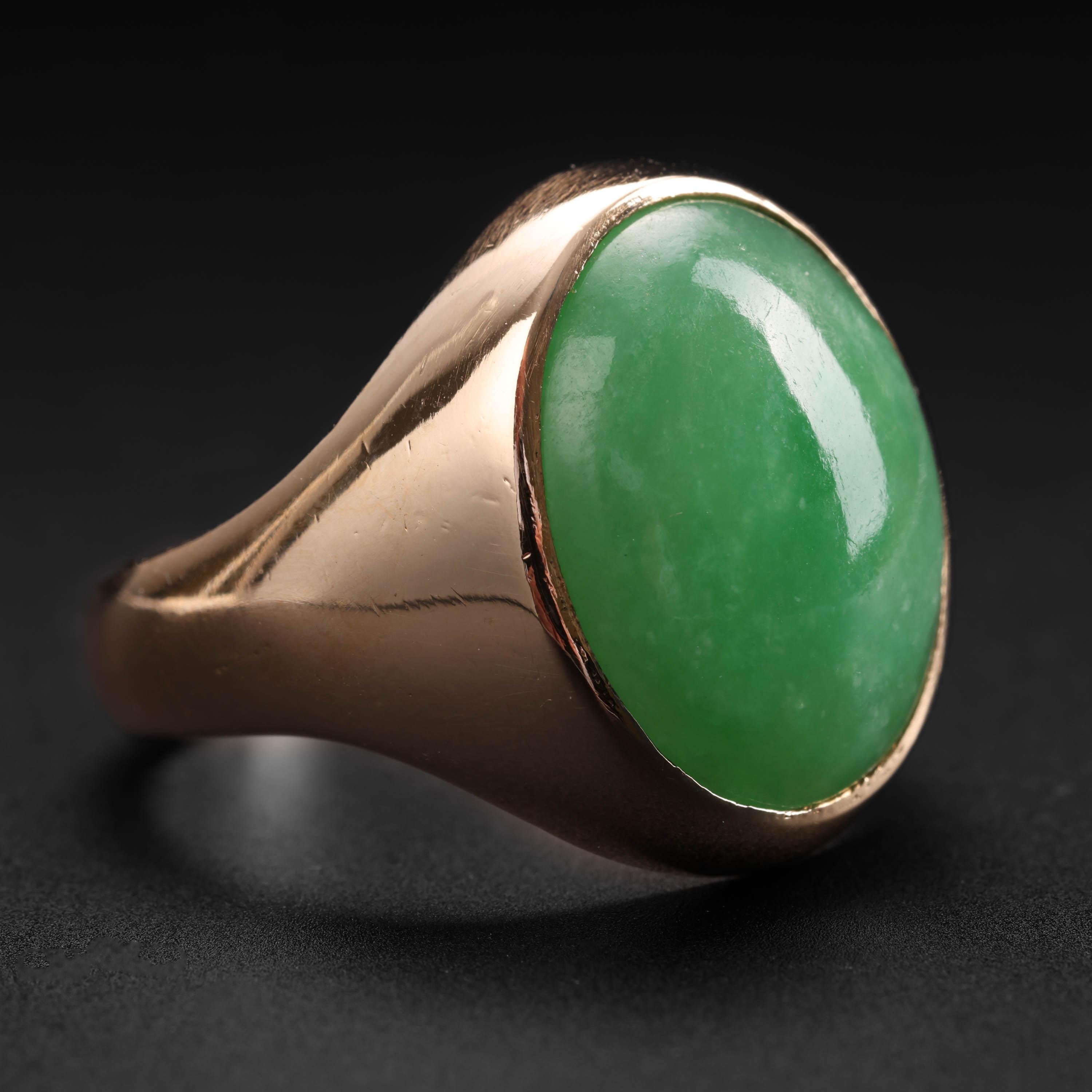 apple green jade ring