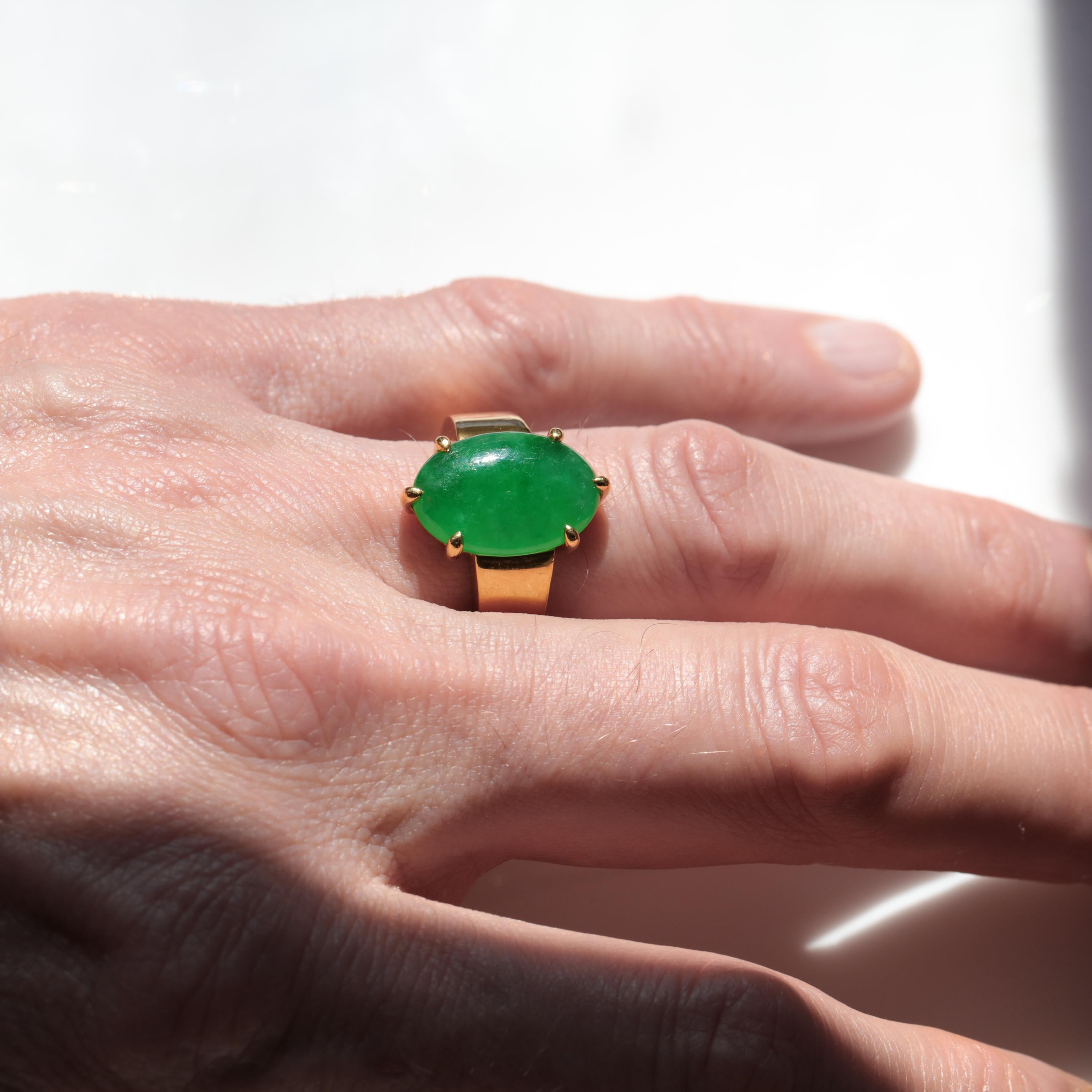 Jade Ring as Featured in the New York Times and Town & Country Magazine 10