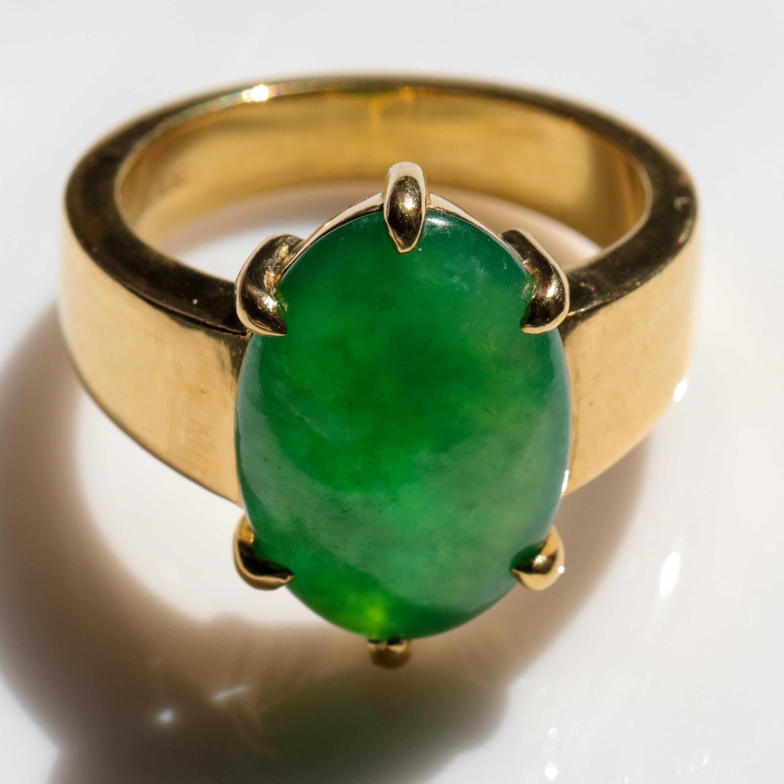 Contemporary Jade Ring as Featured in the New York Times and Town & Country Magazine
