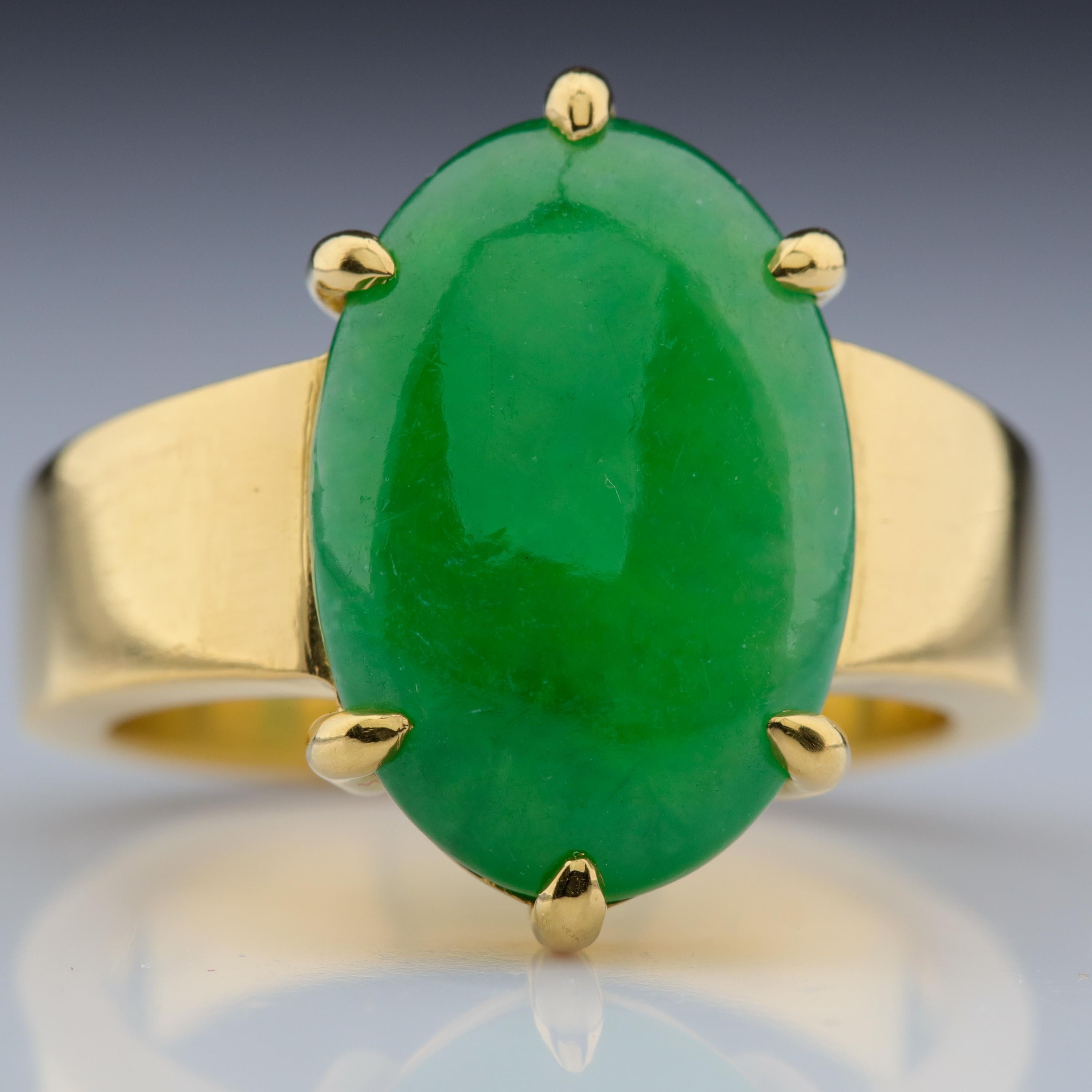 Women's or Men's Jade Ring as Featured in the New York Times and Town & Country Magazine