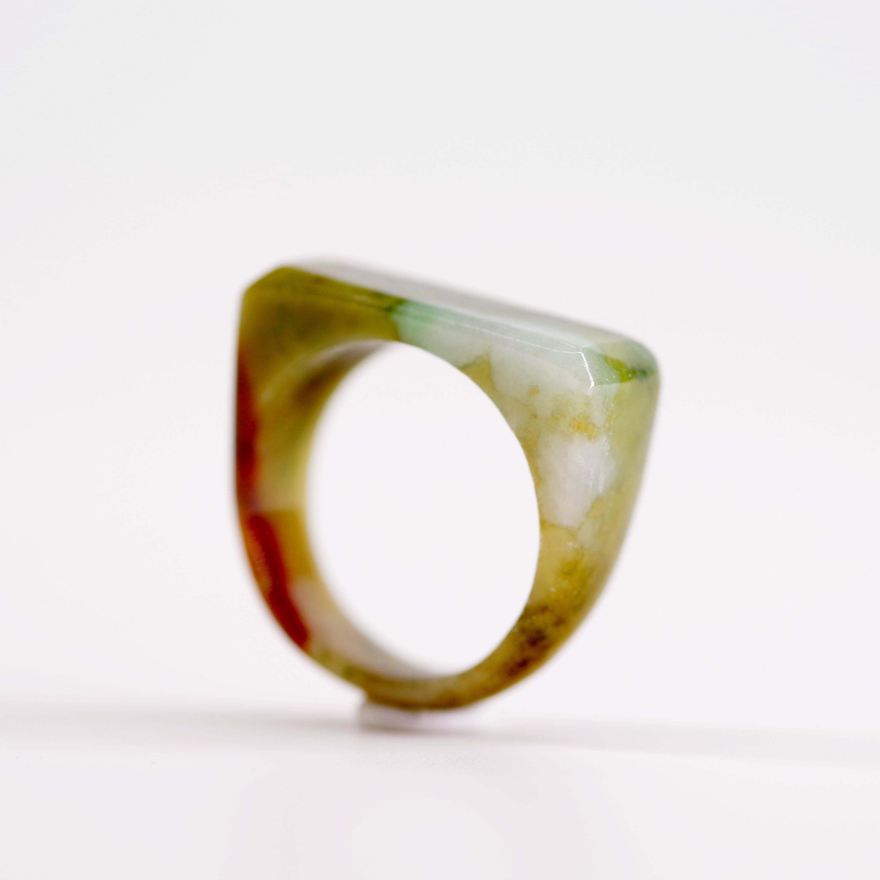 Jade Ring Hand Carved Antique from China 1