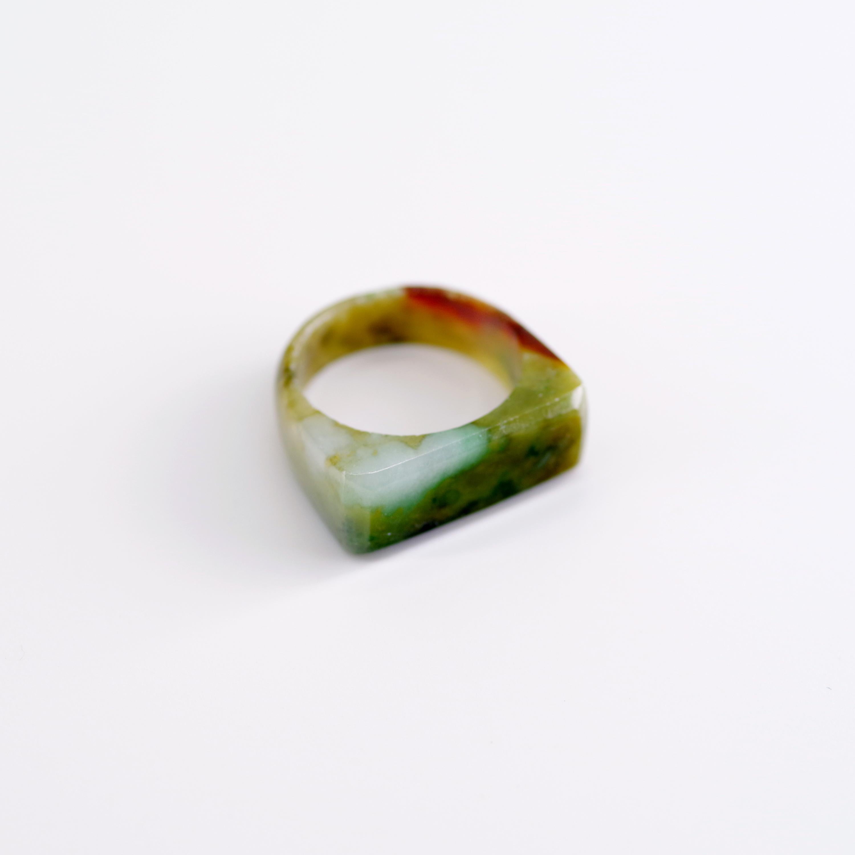 Jade Ring Hand Carved Antique from China 4