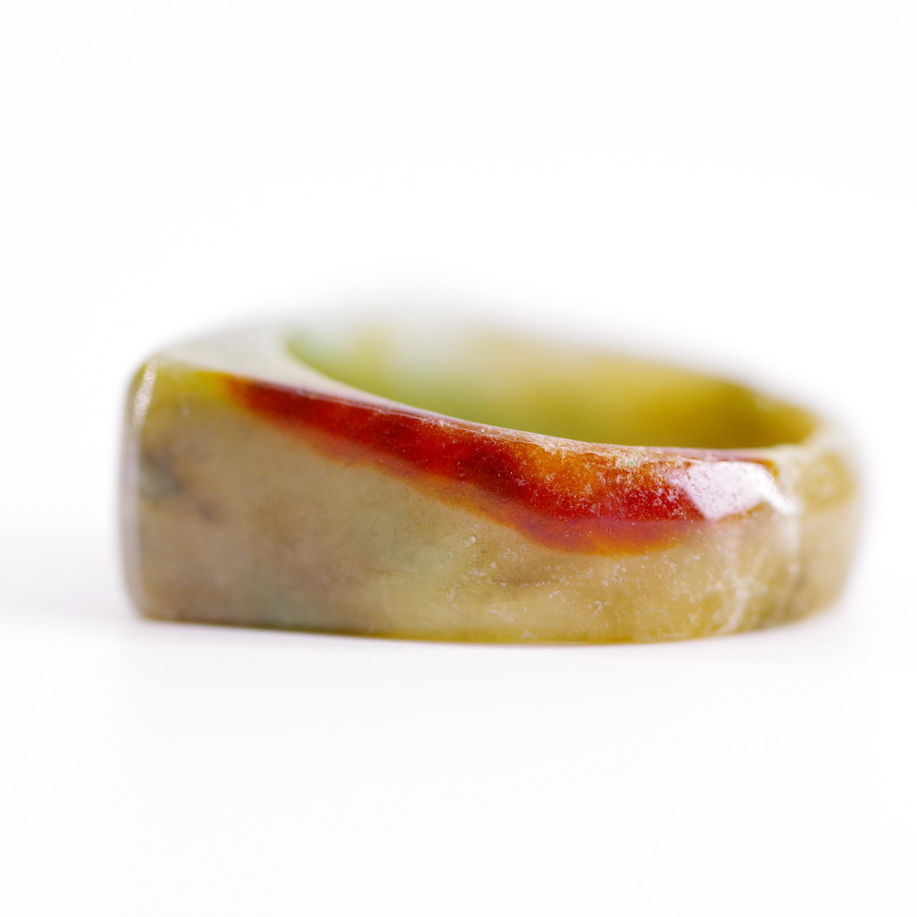 Jade Ring Hand Carved Antique from China 6