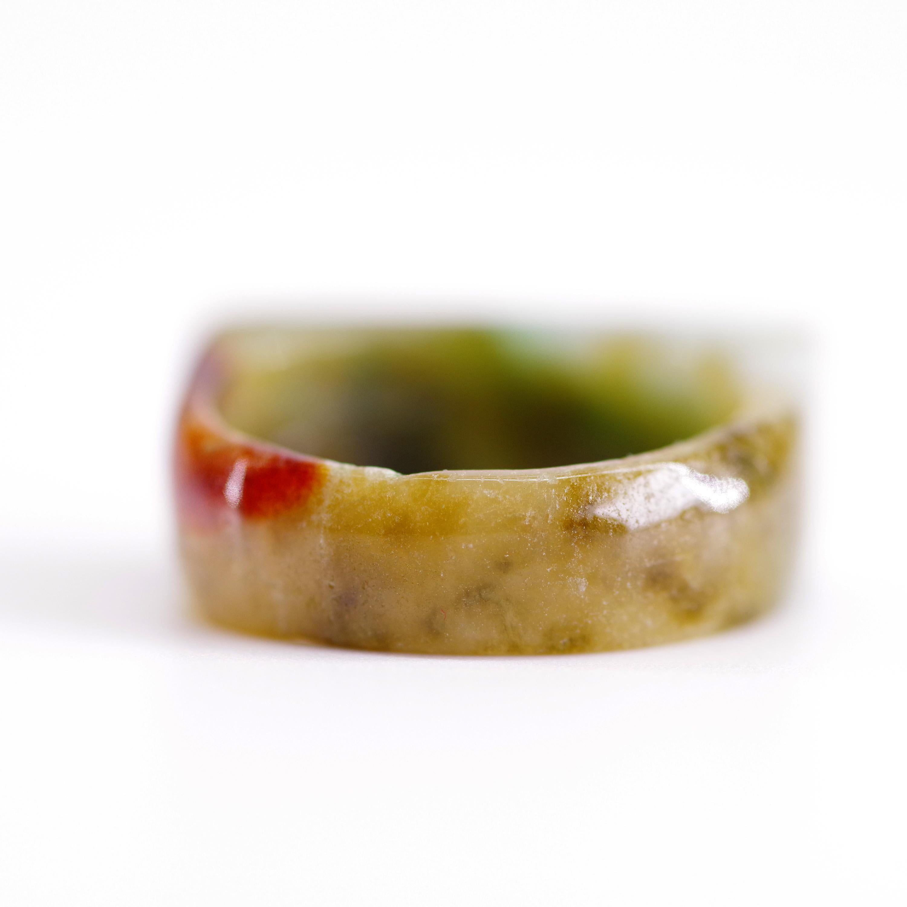 Jade Ring Hand Carved Antique from China 7