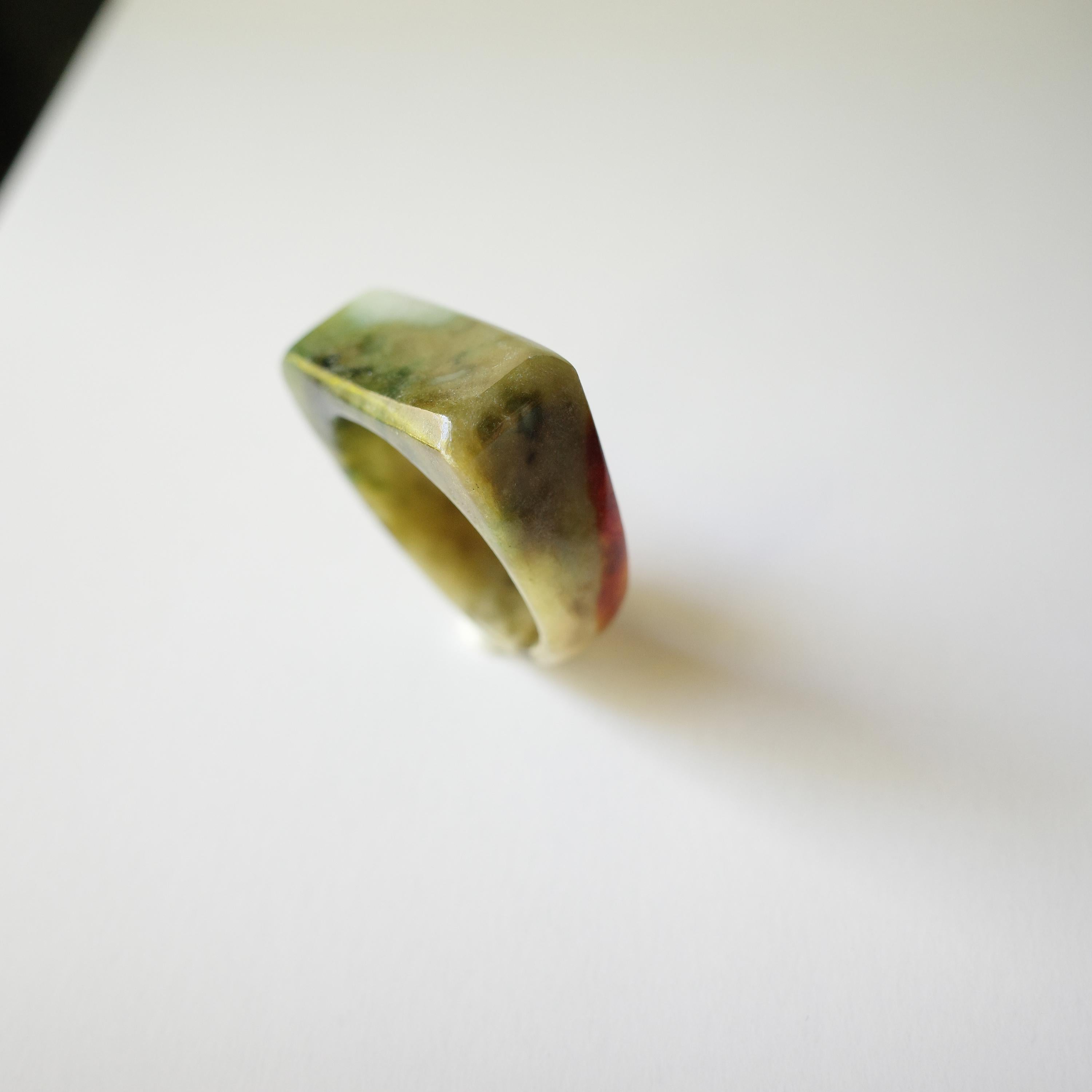 carved jade ring