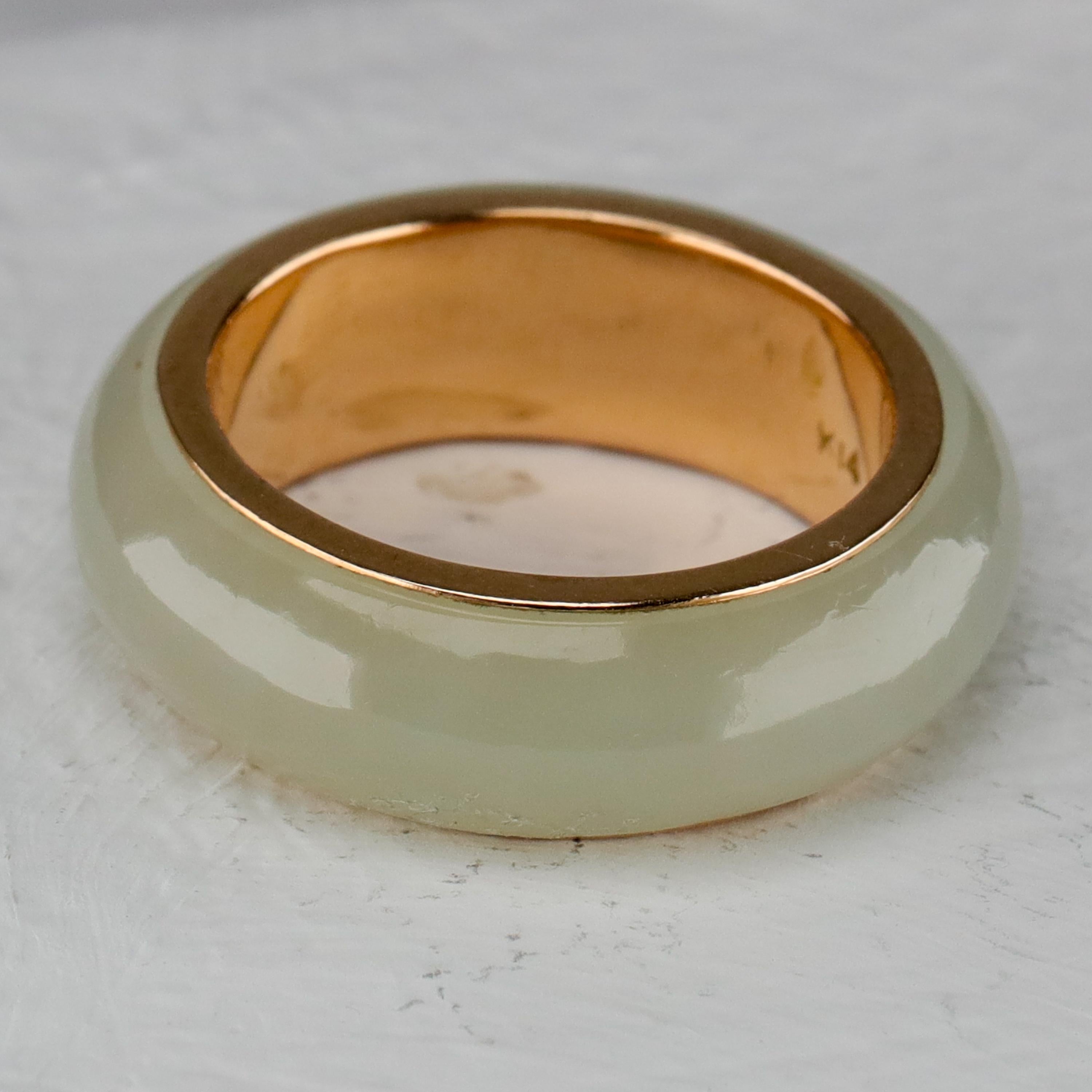 jade ring with gold band
