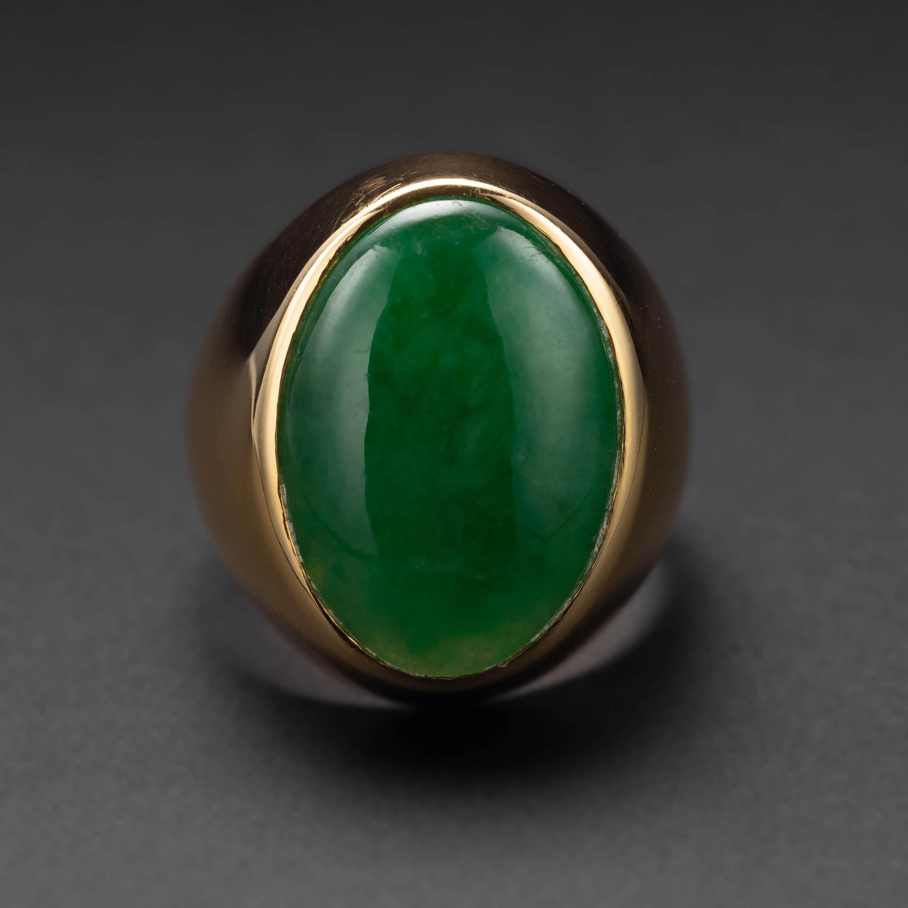 mens jade signet ring