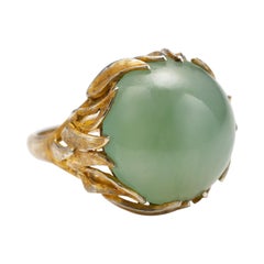 Jade Ring Midcentury Watery Sage Grün Zertifiziert Unbehandelt