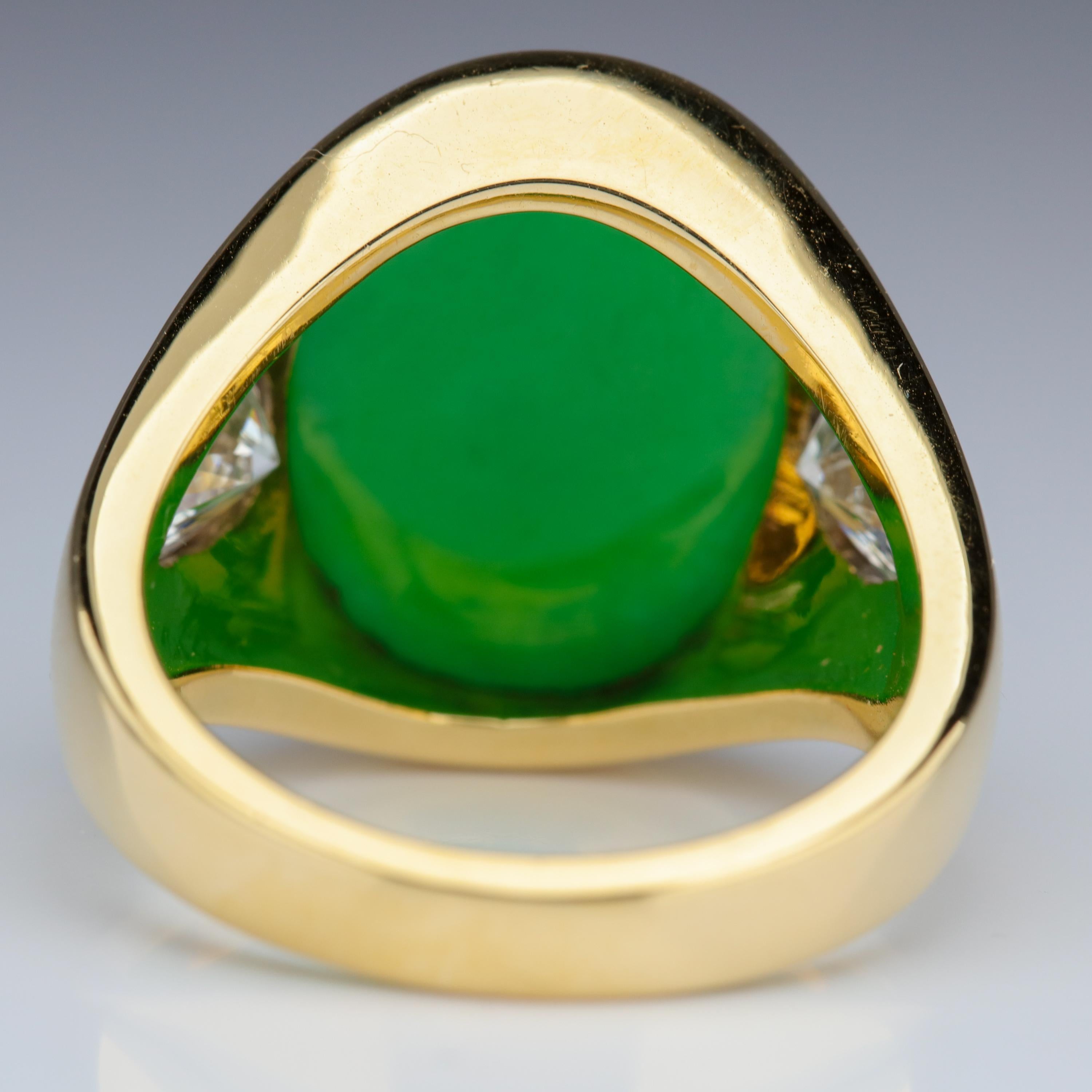 Jade Ring with Diamonds is Midcentury Masterpiece 4
