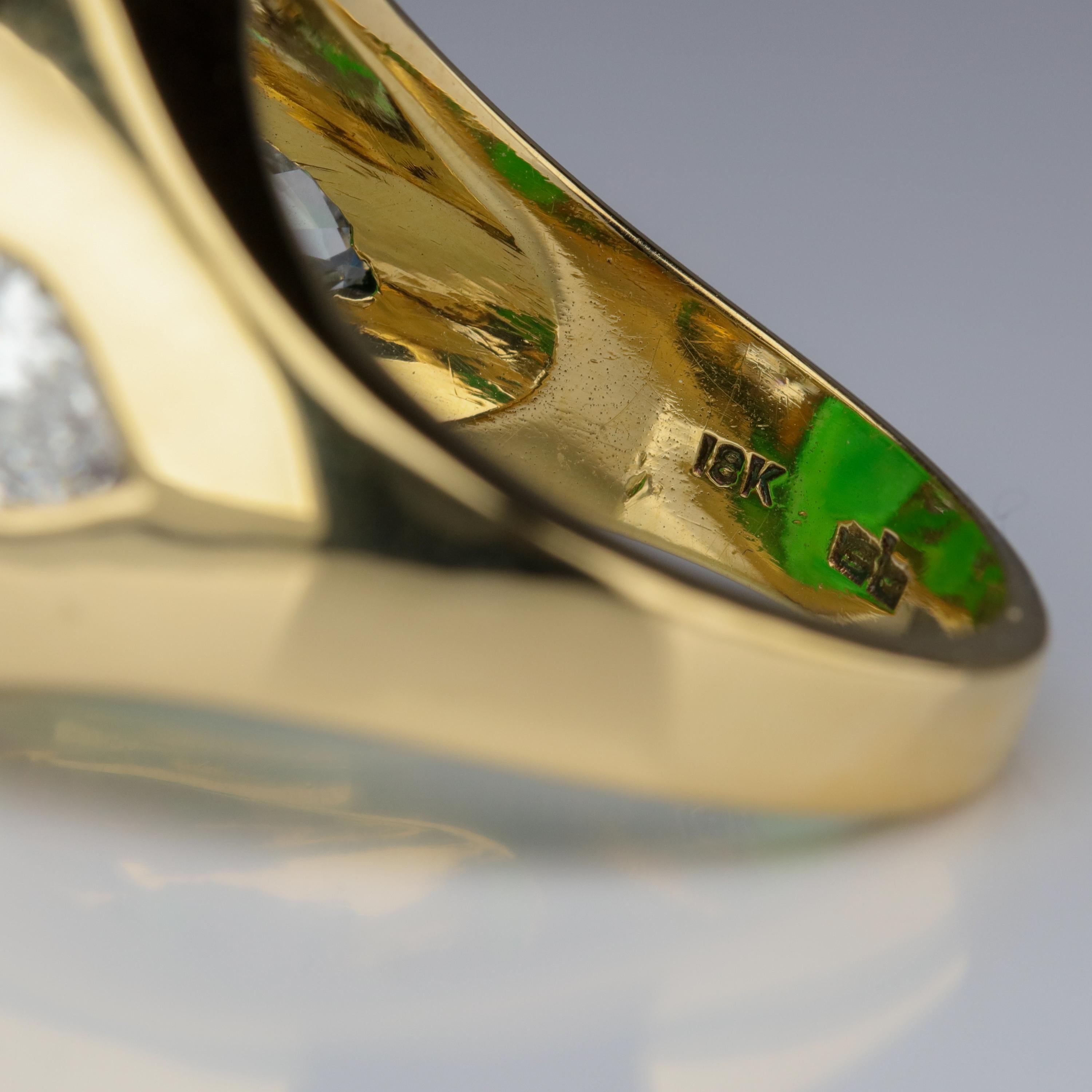 Jade Ring with Diamonds is Midcentury Masterpiece 5