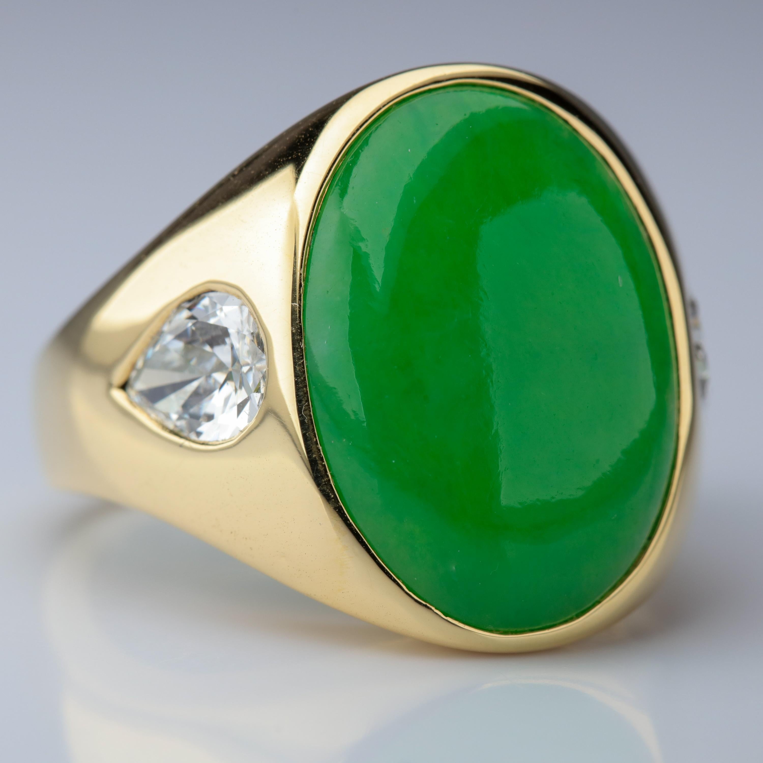 Jade Ring with Diamonds is Midcentury Masterpiece 2