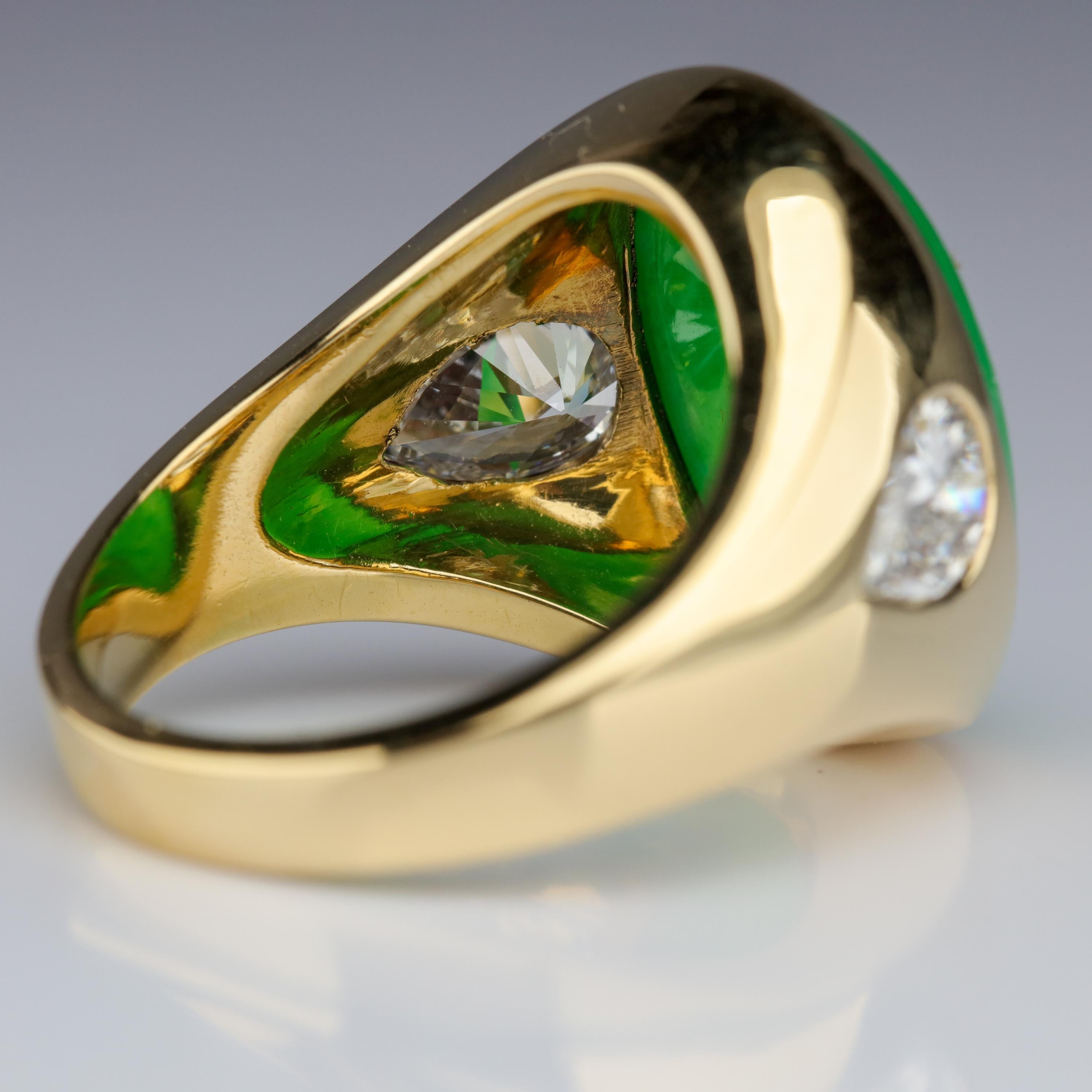 Jade Ring with Diamonds is Midcentury Masterpiece 3