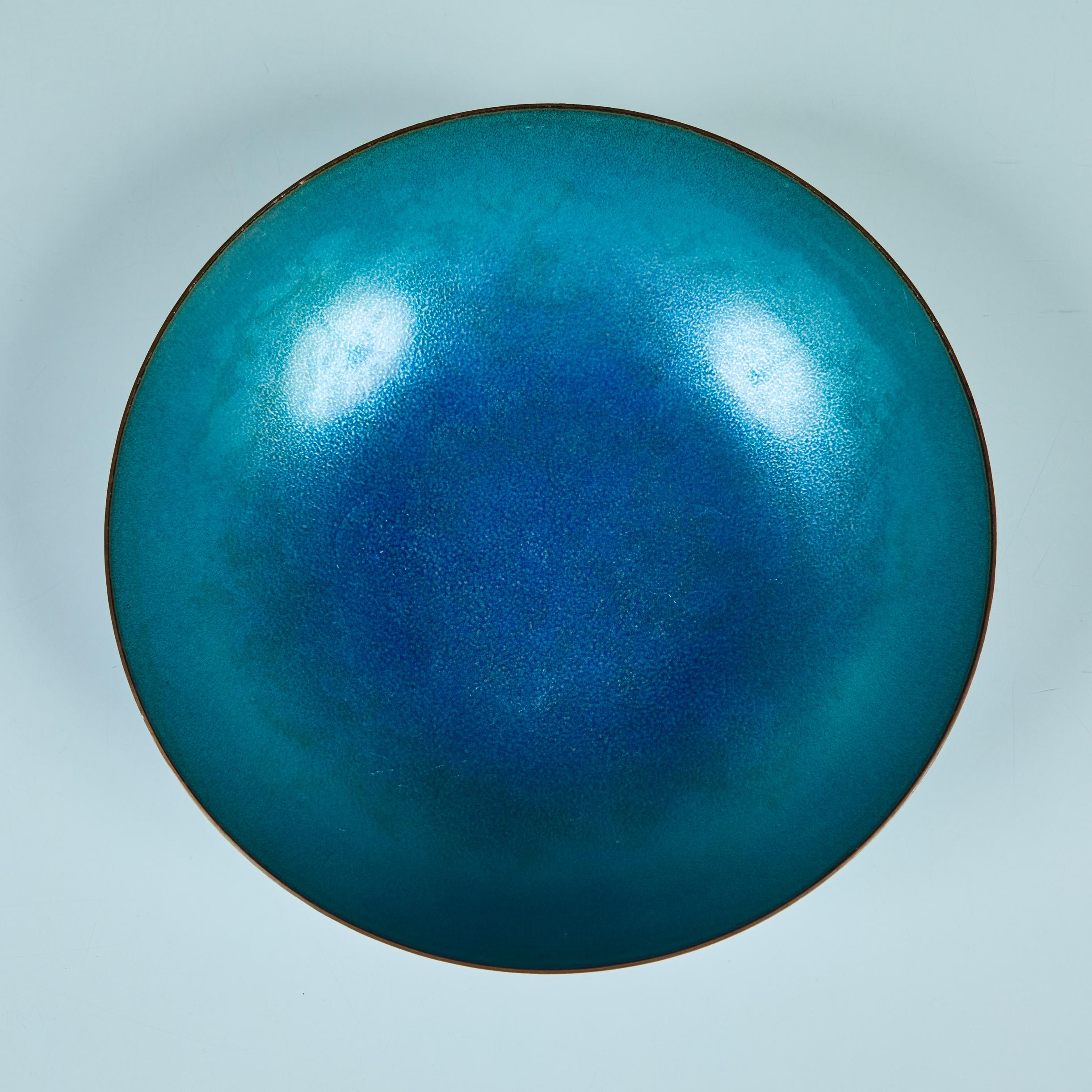 Jade Snow Wong Blue Enamel Copper Bowl 4