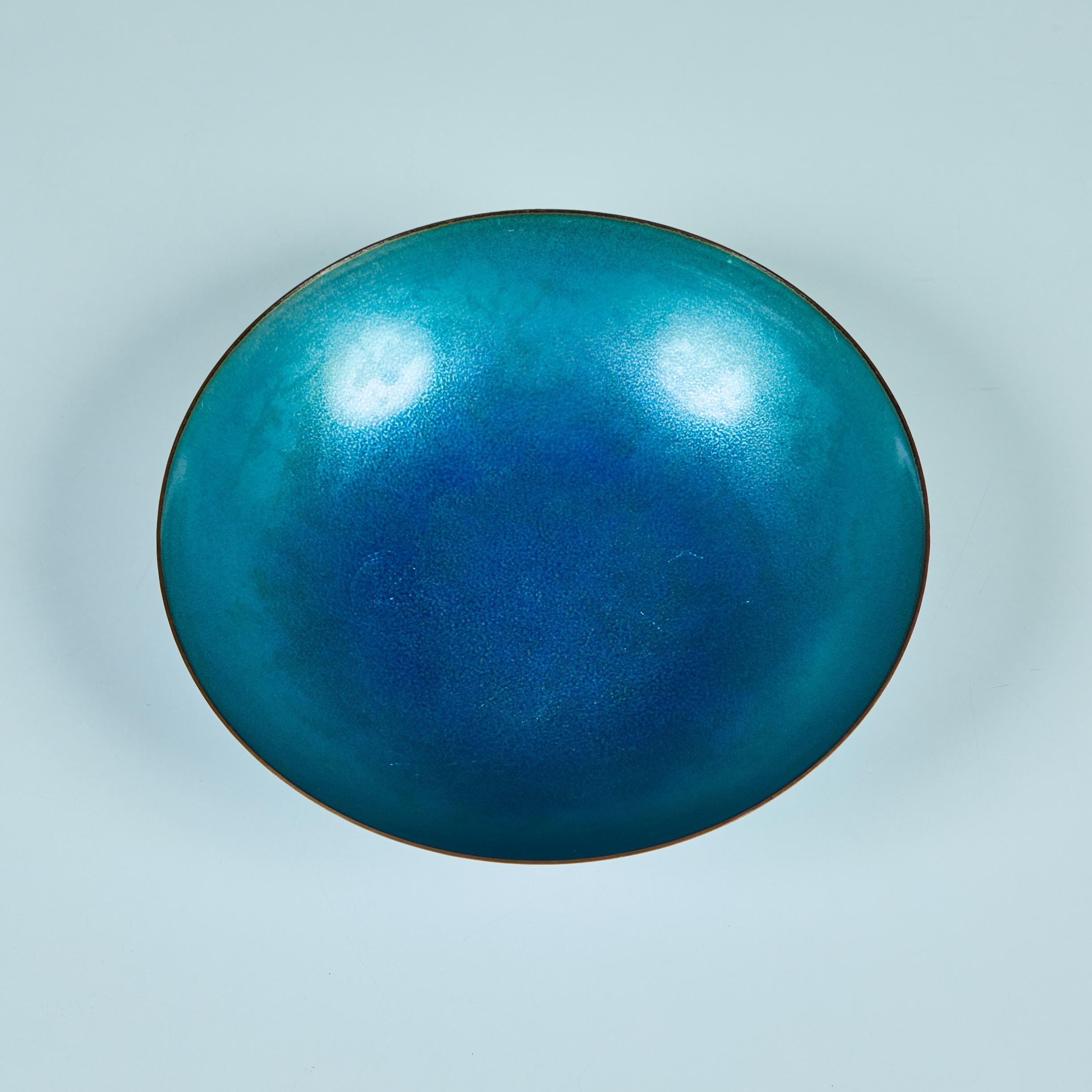 Jade Snow Wong Blue Enamel Copper Bowl 1