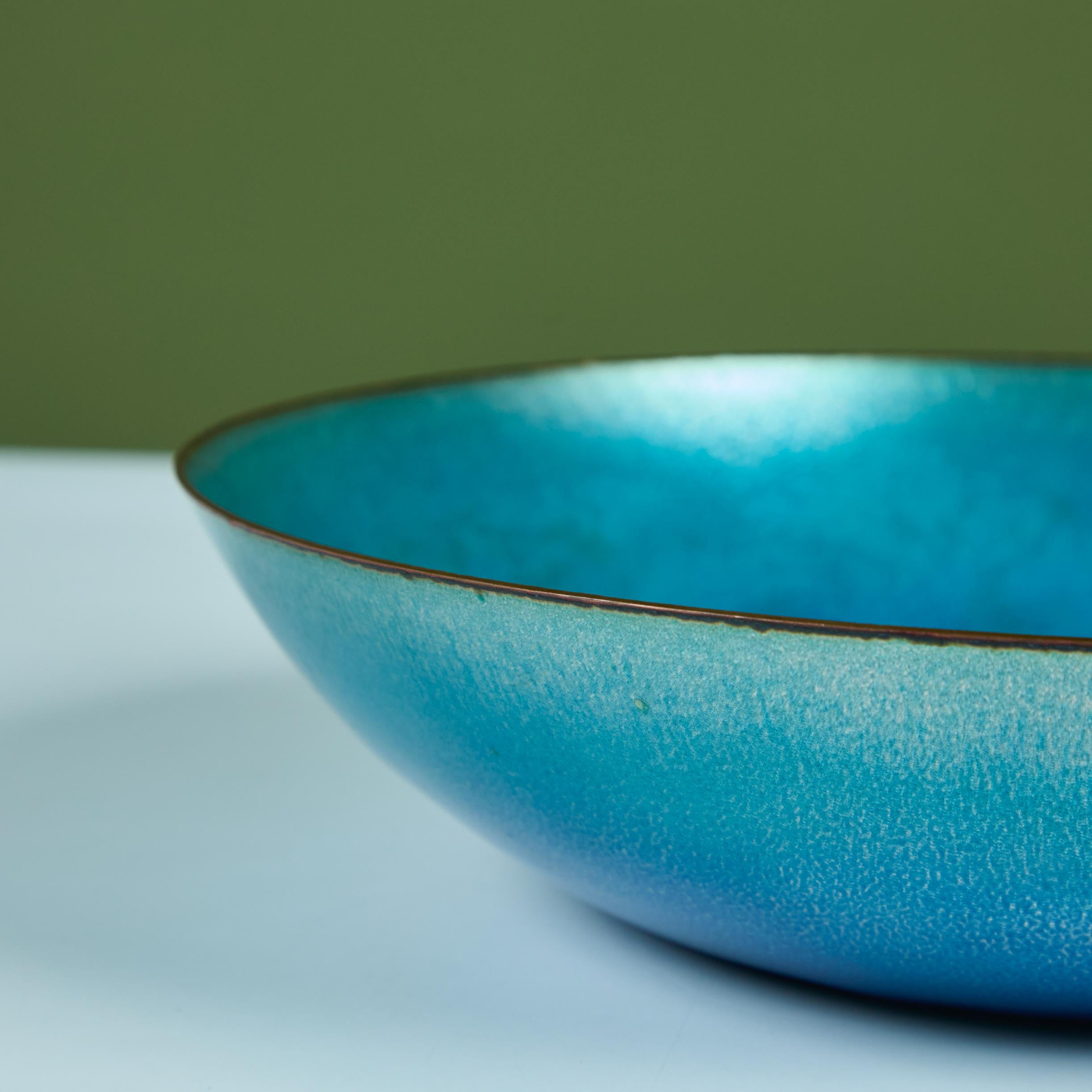 Jade Snow Wong Blue Enamel Copper Bowl 2
